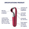 Satisfyer Stimulateur de clitoris + Vibromasseur Dual Love Rouge